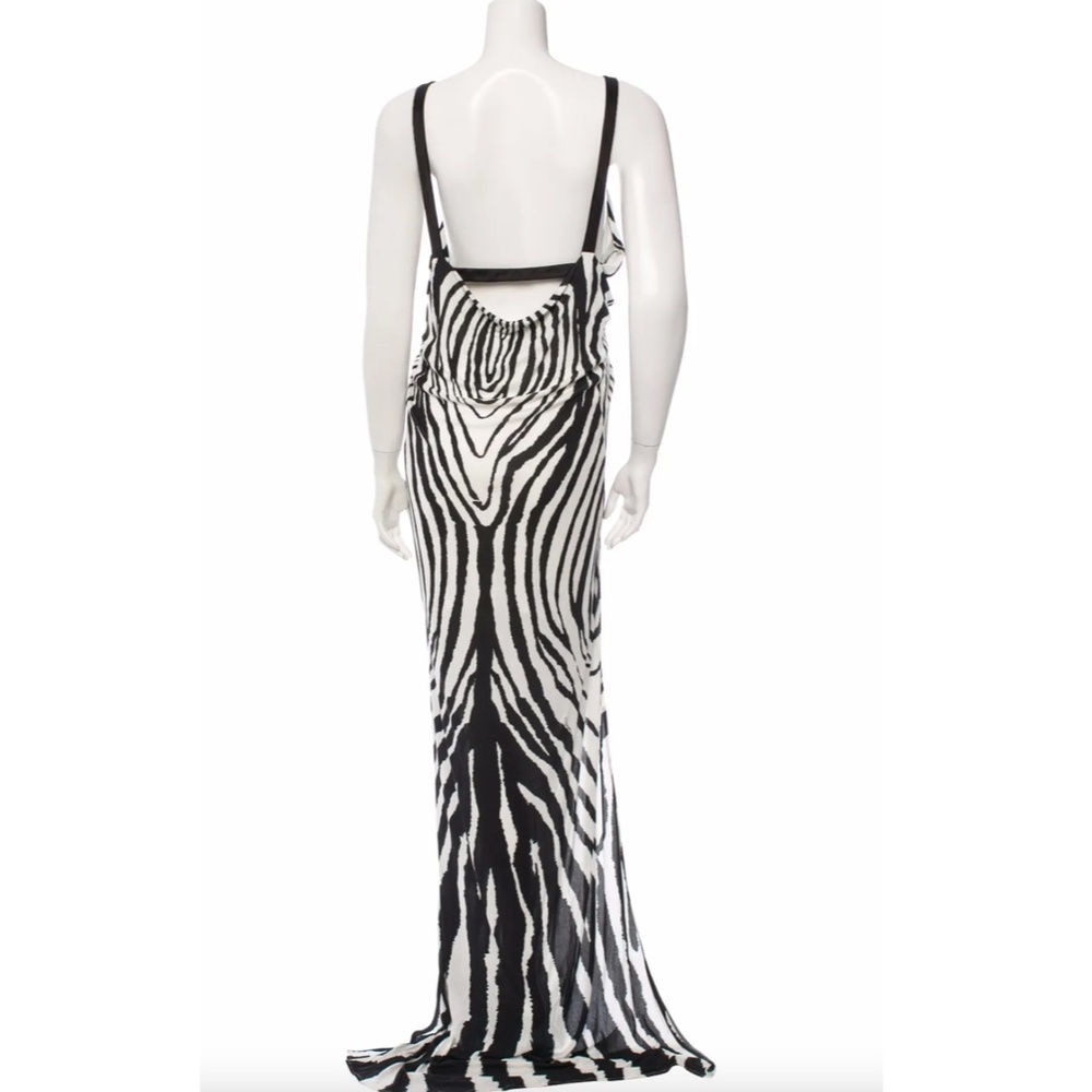 Robert Cavalli Women's Zebra Print Maxi Dress - Picture 3 of 16